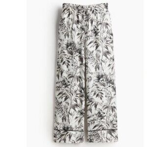 H&M Wide-cut Pull-on Pants-Toille Print, NWT - L